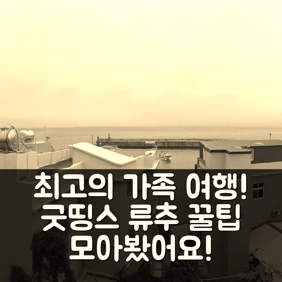 굿 띵스, 류추 최고의 가족 여행 꿀팁!