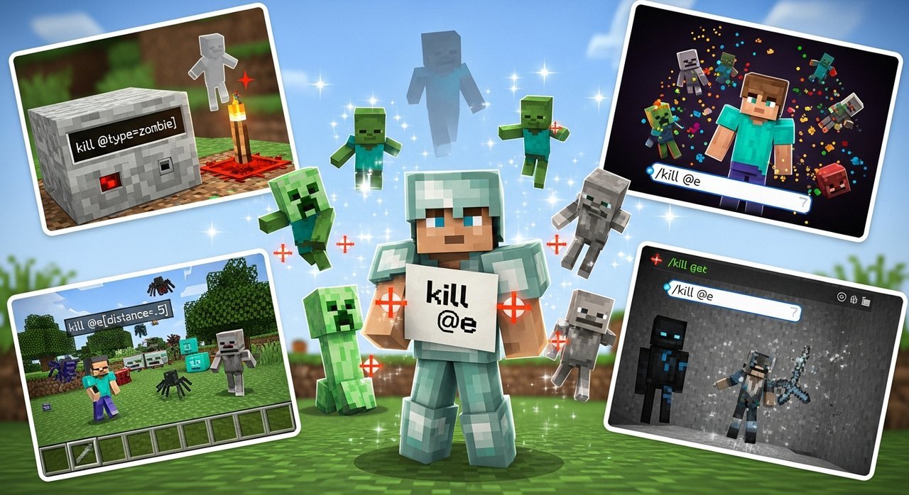 마인크래프트 몹 즉시 제거 명령어 kill 활용법 5가지 비법