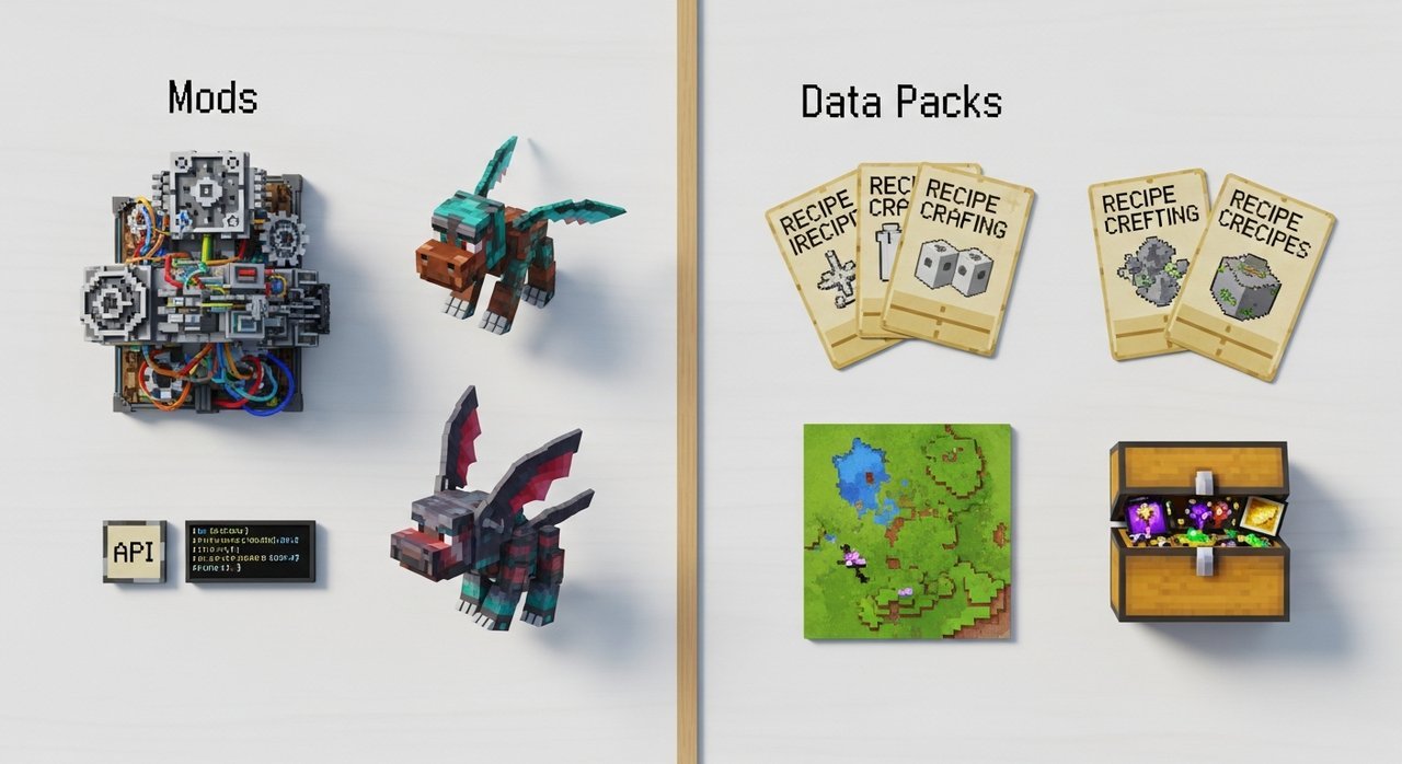 마인크래프트 모드와 데이터팩 차이 정확히 정리: 5분만에 끝내는 총정리