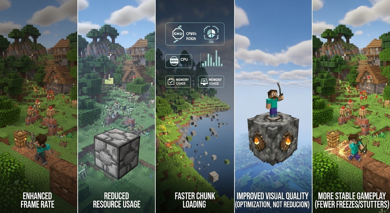 마인크래프트 렉 줄여주는 성능 향상 모드 실제 효과 5가지 총정리